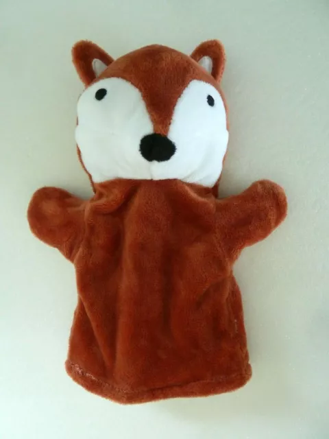 36. DOUDOU PELUCHE ZEEMAN MARIONNETTE ECUREUIL RENARD marron roux blanc ET NEUF