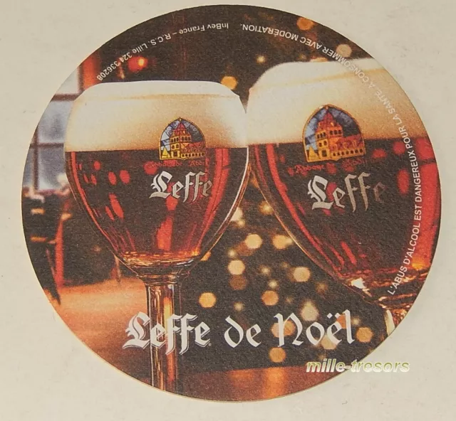 SOUS-BOCK : LEFFE de NOEL avec abonnement Magazine LEFFERVESCENCE - 2 ex 2