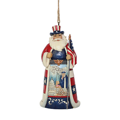 Jim Shore 2019 American Santa Ornament 6001508 NEW Around the World