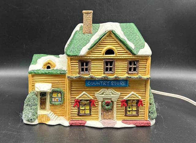 Vintage Lemax Country Store Village House With Bulb And Cord  1991
