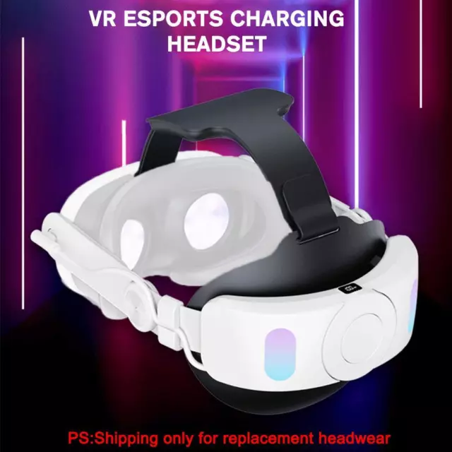 For Meta Oculus Quest 3 VR Headset LED RGB Elite Head Strap w