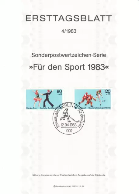 Berlin ETB Nr. 4/1983 - Für den Sport 1983