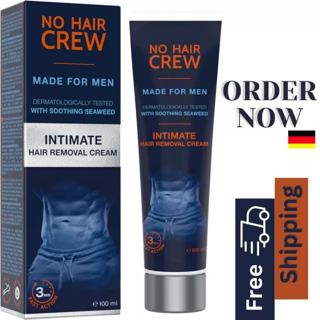 NO HAIR CREW Enthaarungscreme FüR Den Intimbereich Haarentfernung, 100 Ml