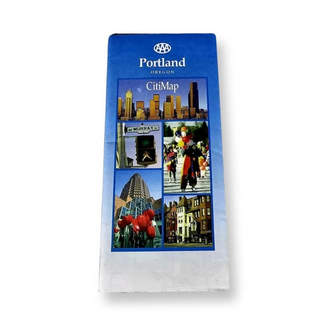 VINTAGE 1997/98 AAA Portland Oregon Citimap pleine grandeur double face superbe décoration EUR
