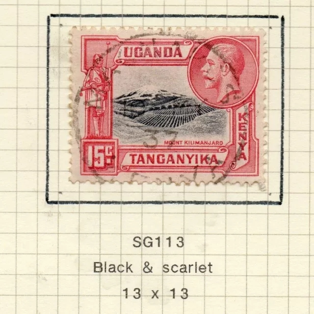 Kenya Uganda Tanganyika 1935-37 Early Issue Fine Used 15c. NW-157353