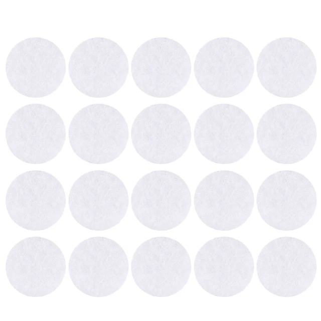 2 confezioni/100 pz cuscinetto filtro cotone filtro rotondo cotone accessori bianchi appendice