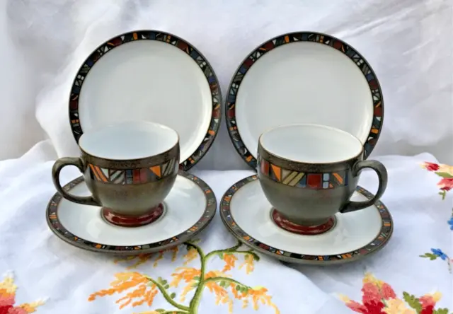 Denby Marrakesh Craftsman Tea Trio. Discontinued design from 2002.