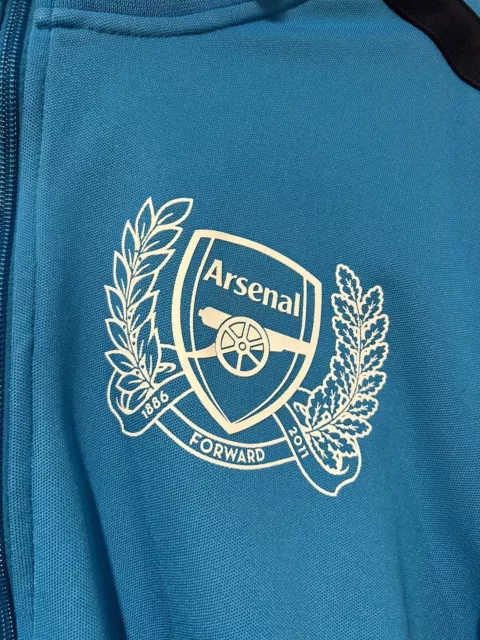 NIKE ARSENAL 2011-2012 Blue Track Jacket Full Zip Football Soccer Men ...