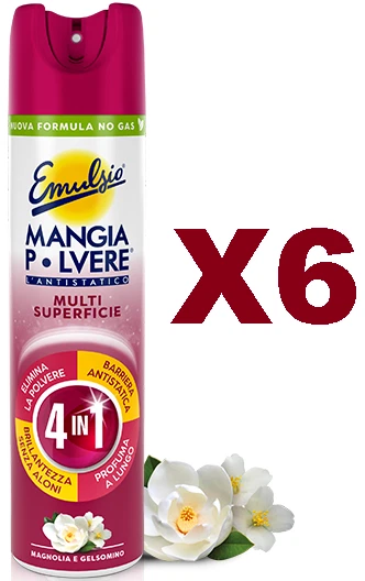 Spray Mangiapolvere Emulsio Magnolia E Gelsomino - 300 Ml, Antistatico E Allergeni - Foto 6