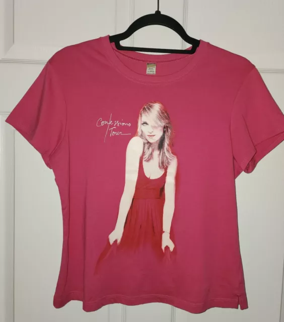 Madonna *RARE* Confessions Tour Hot Pink Rhinestone Adult Women's T-shirt XL