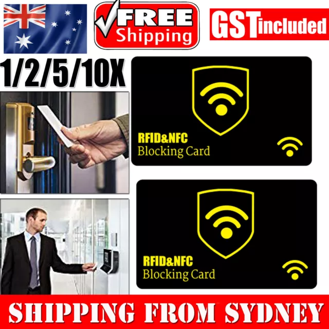 UP 10X RFID Blocking Card Anti Scan Guard ID Credit Card Wallet Shield Protector