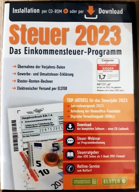 ALDI STEUER 2023 Das EinkommensteuerProgramm, CD Neu & OVP EUR 9,60