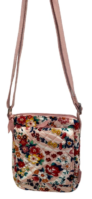 Vera Bradley Rfid Mini Hipster Prairie Paisley Cotton Crossbody Bag Small Purse