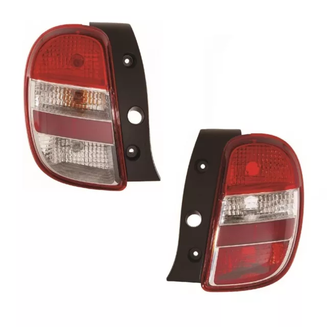 For Nissan Micra K13 Hatchback 9/2010-12/2013 Rear Lights Lamps Pair OS NS