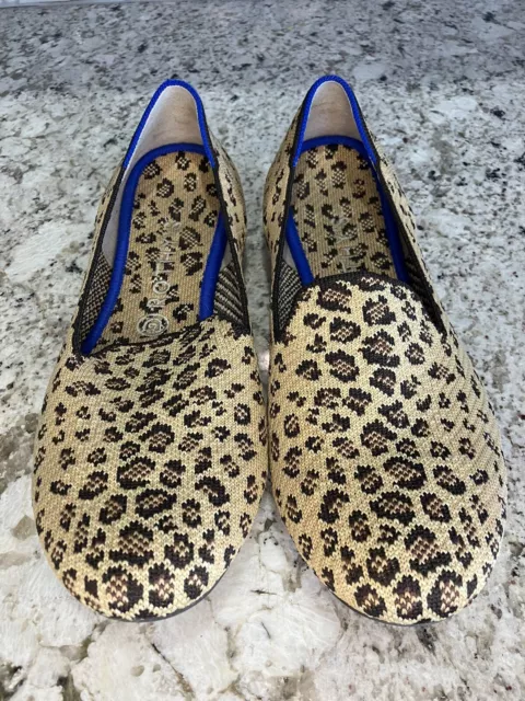 Rothy's The Flat Size 10 Cheetah Leopard Print Ballet Flats Shoes Round Toe 2