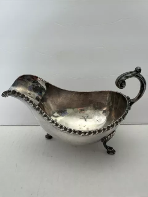 Vintage Ellis Barker Silver Company Gravy Bowl