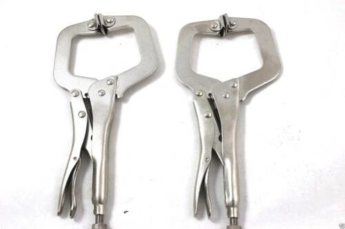 2 PACK 11" VISE GRIPS LOCKING C CLAMP PLIERS w/FLEX PADS