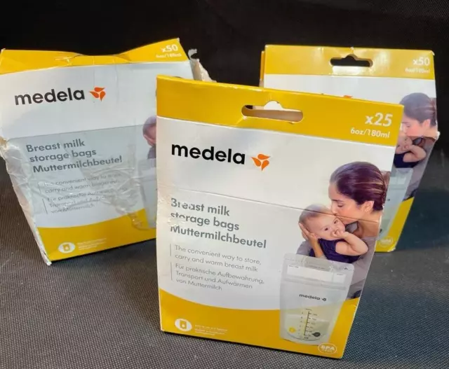 125 x 180ml Medela Muttermilchbeutel Breast Milk Storage Bags