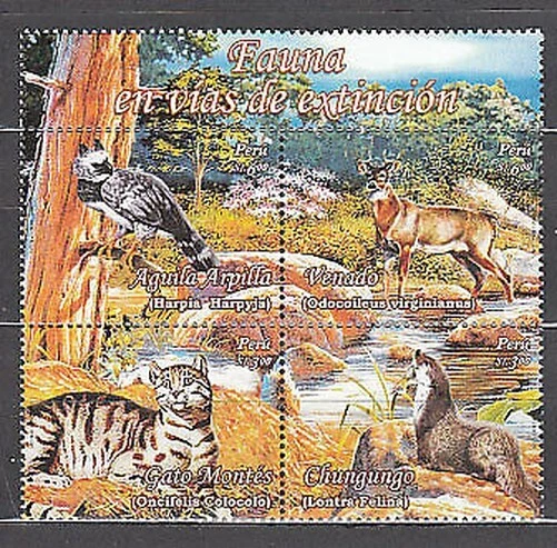 Peru - Post 2007 Yvert 1649/52 MNH Fauna