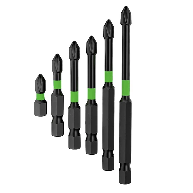 Batch Head Impact Drill Bit Alloy Steel Black Cross Screwdriver Magnetic PH2