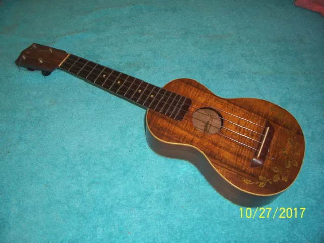 Vintage 1920's 30's Lyon & Healy Flamed Koa Wood 4 string soprano uke Ukulele Vintage 1920's 30's Lyon & Healy Flamed Koa Wood 4 string soprano uke Ukulele