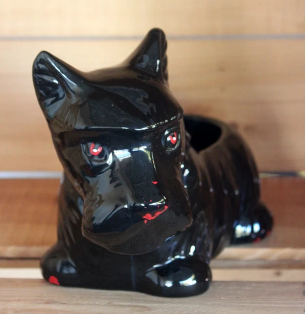 VINTAGE BLACK SCOTTIE Dog Planter Cookie Jar Base 16.99 PicClick