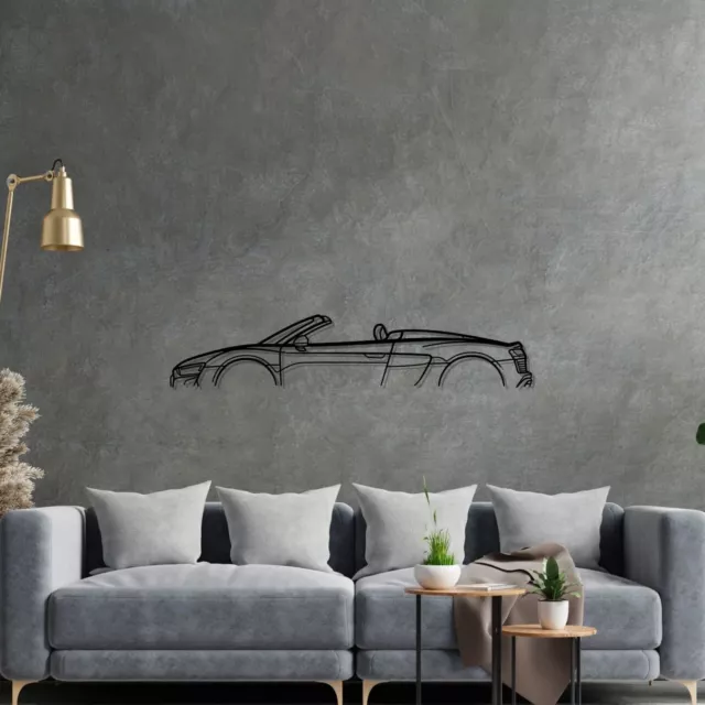 Wall Art Home Decor 3D Acrylic Metal Car Auto Poster USA Silhouette R8 Spyder 2