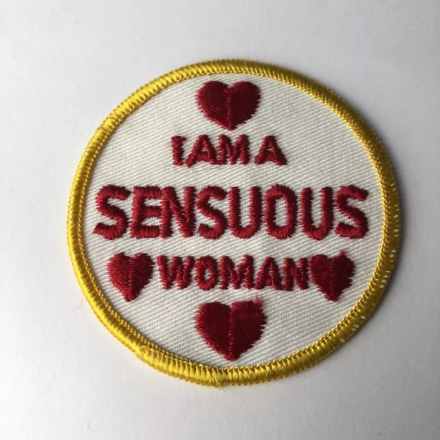 Vintage Trucker Hat Hippie Jacket Patch I AM A SENSUOUS WOMAN