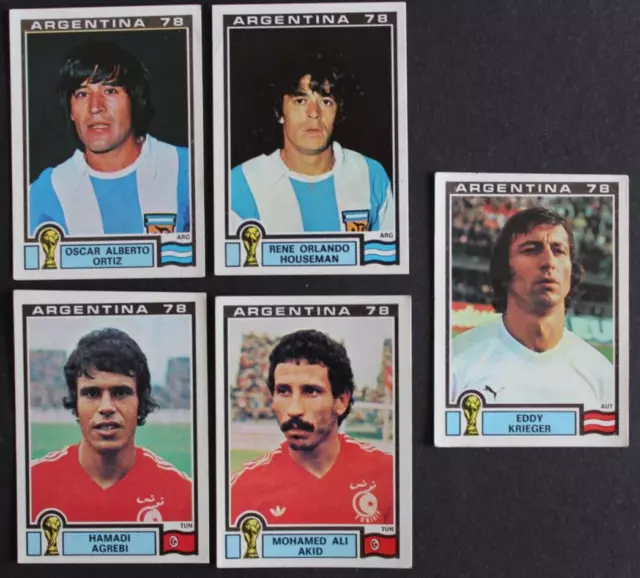 ♣ Panini Wm Wc Argentina 78 1978 ♣ 5* Stickers ♣