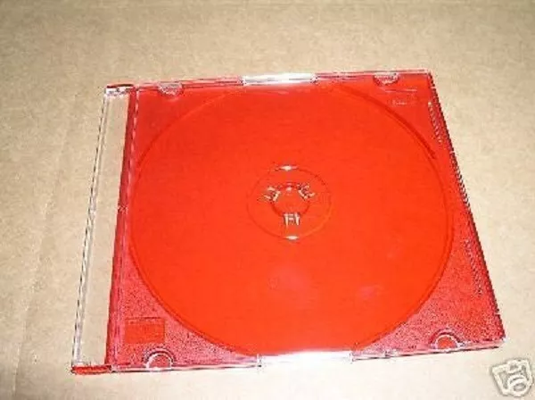 10 5.2Mm Slim Cd Jewel Case With Red Tray Psc16Red Free Shipping