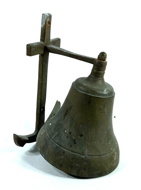 Nautical Solid Brass Vintage Anchor Wall Decor Door Bell Maritime Hanging-rare