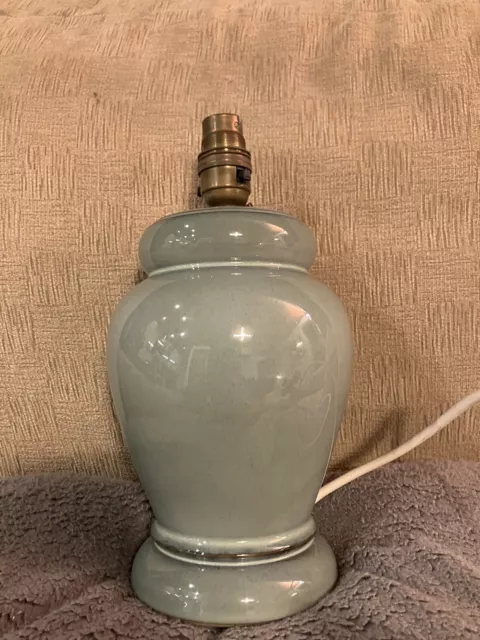 Large Denby Regency Green Lamp . Table Handthrown . Good Working Hand Thrown Large Denby Regency Green Lamp . Table Handthrown . Good Working Hand Thrown