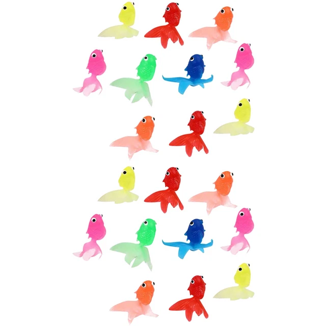 20Pcs Ocean Sea Animals Toy Simulation Goldfish Toy Goldfish Fish Tank Decor