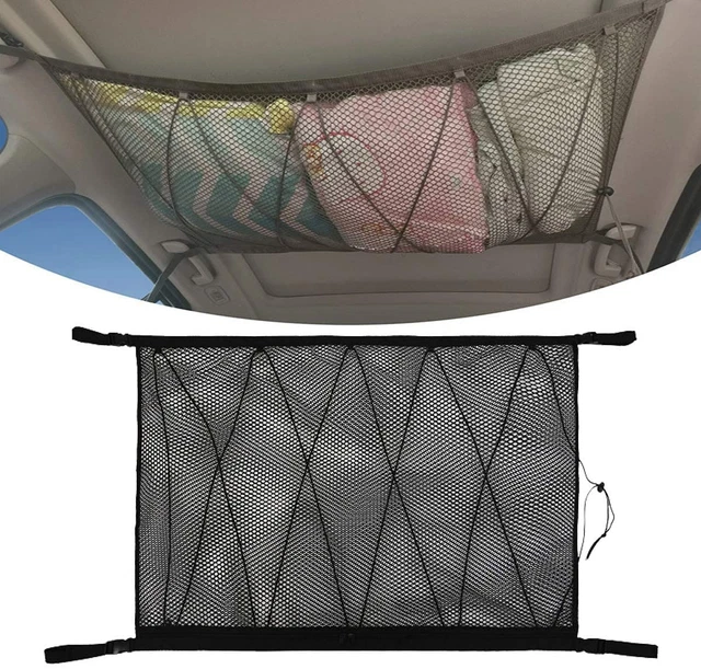 Rete Portaoggetti Per Bagagliaio Auto 80x25 Cm - Nero Con 4 Ancoraggi Per Auto, Camper, Barche - Foto 2