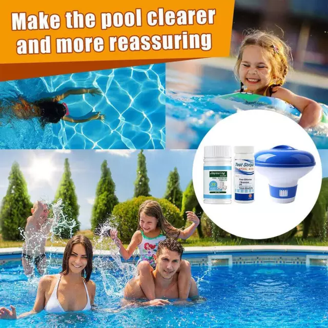 100X Tablets Pool Cleaning Tablet Floating Chlorine Hot Tub Chemical Dispenser