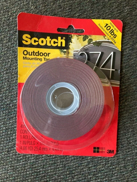 Cinta de montaje exterior 411-Med, 1 in x 175 in (4,86 yardas) compatible con whisky escocés