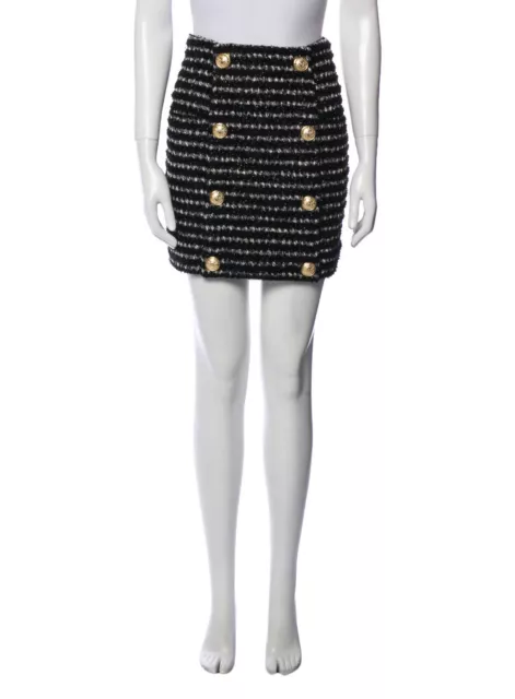 Balmain Tweed Skirt, Size FR 38, US 6, M, New with tags