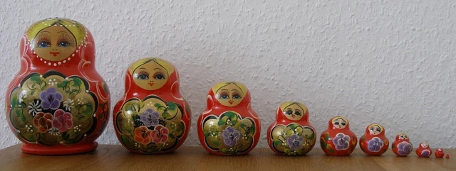 Matrjoschka! Matroschka! Babuschka!10 Holz-Puppen! GESCHENKIDEE FÜR KINDER!