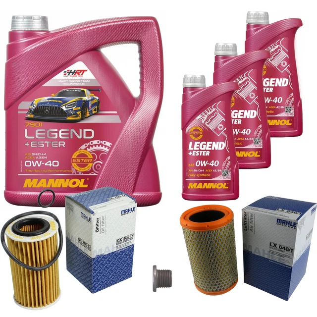 MAHLE Inspektionspaket 7 L MANNOL Legend+Ester 0W-40 für Renault Clio II 1.2