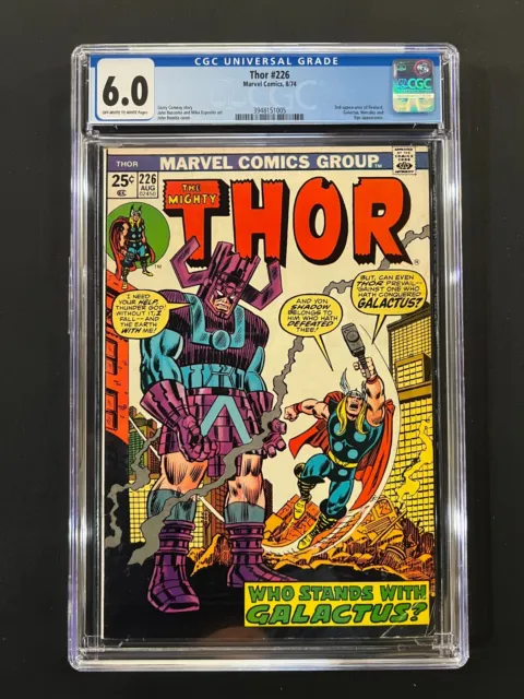 Thor #226 CGC 6.0 (1974) – 2nd app Of the Firelord, Galactus, Hercules & Ego app