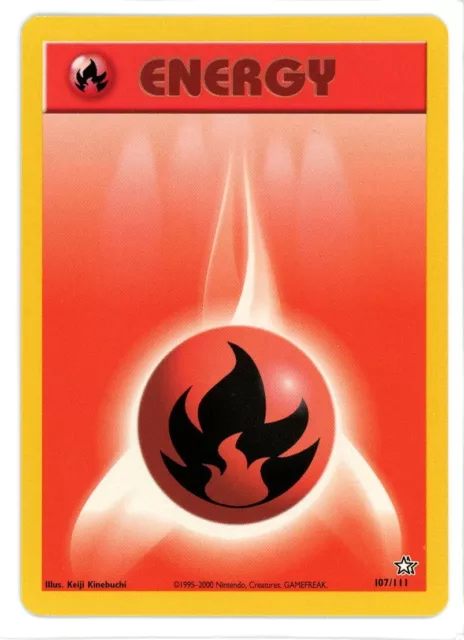 Fire Energy 107/111 Neo Genesis unbegrenzte Pokémonkarte
