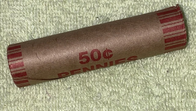 1 US Lincoln Wheat Cent 1C Penny Roll 1930-S/1915-D RD (50 Coins) 40%+ Pre-1940 3
