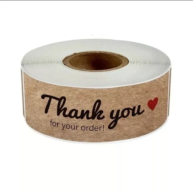 Thank You For Your Purchase Stickers 7.5cm x 2.5cm   x 120 * UK SELLER 🇬🇧 *