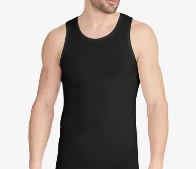 Tommy John Second Skin Men's Super Soft Black Tank Top Under Shirt Size 4XL -1pk