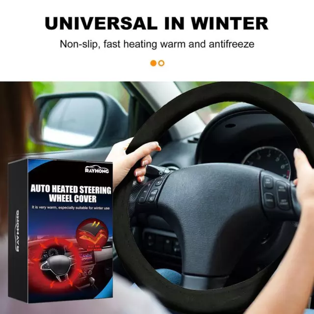 12V HEATER CAR Steering Wheels Winter Warm Heated Steering Wheel Cover  $16.20 - PicClick AU