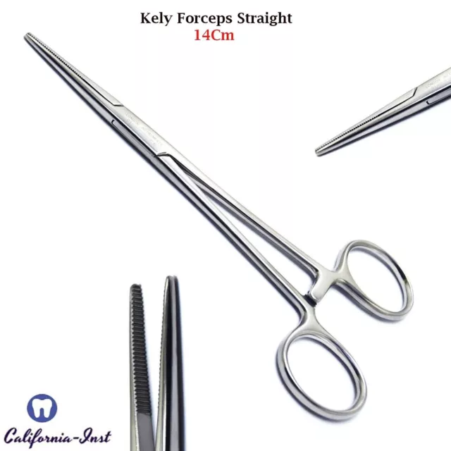 Hemostatic Clamp Kelly Locking Forceps Surgical Veterinary Straight 5" Tool 3