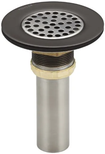 KOHLER K-8807-2BZ Brass Sink Strainer with Tailpiece for 3-1/2" to 4" Outlet ...
