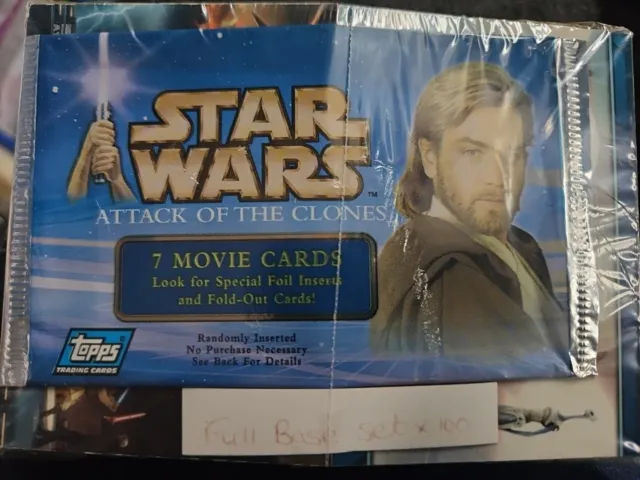 Star Wars Attack Of The Clones X100 Card Base Set