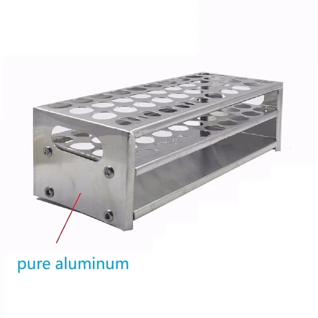 Aluminum Test Tube Holder Rack 40 Holes 3 -Layer For 18.5-22.5mm Tubes