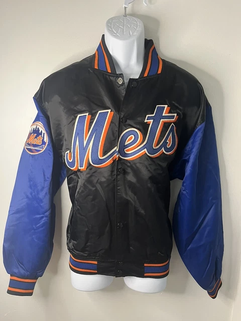 VTG Starter New York Mets MLB Satin Mens Diamond Collection Jacket Size Medium